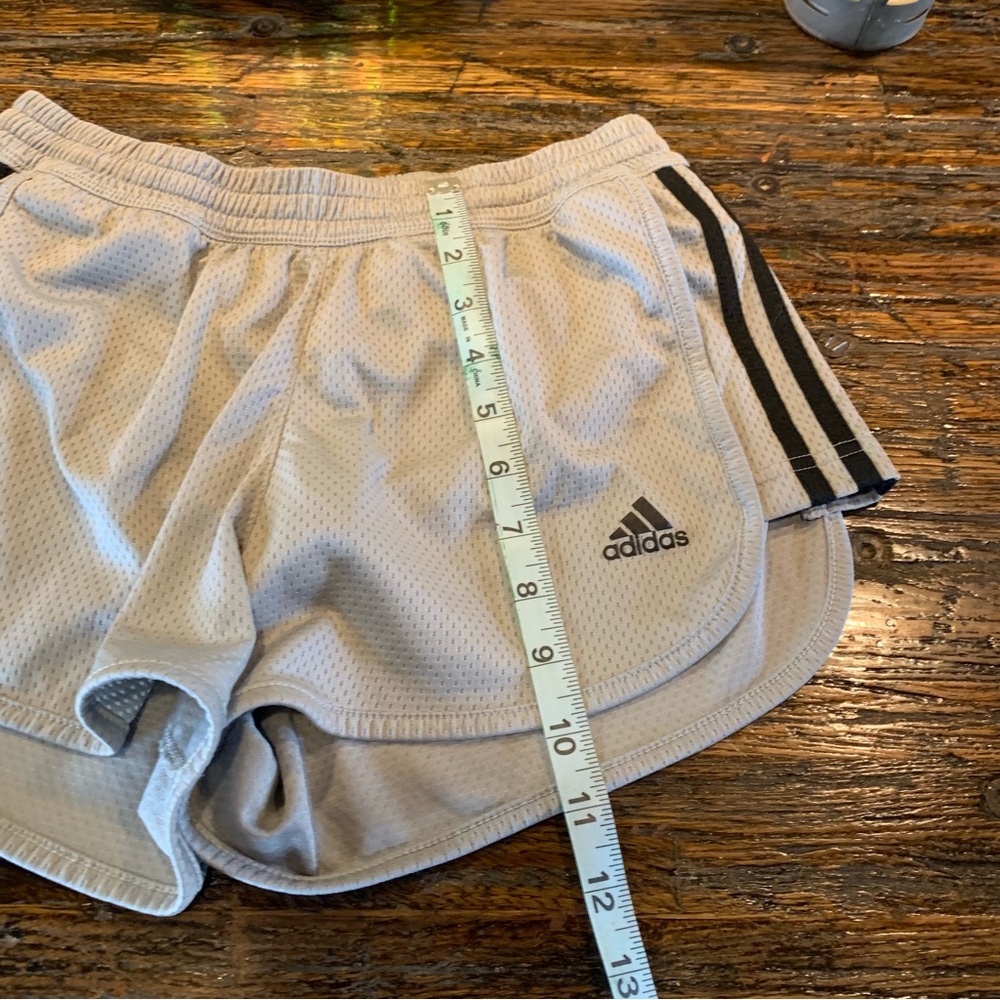 Adidas Running Athletic Shorts Stripe Striped Climalite S Small Black Gray - Picture 10 of 12
